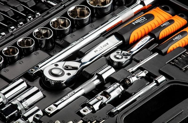 Steckschlüsselsatz 1/4'',1/2'' 77 Teile Crv - T N08-915