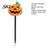 Smooth Writing Pens Halloween Pumpkin Gel Ink Pen, 0.7mm Rollerball Pen with Plush Pumpkin, Ergonomic Ballpoint Novelty Black for Party Favors,