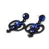NOA [I1506] - Designer Earrings 'Sissi' Blue Black