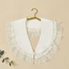French Design Double Layer Detachable Collar for Women Girl Elegant Ruffle Lace Collar Neckpiece For Clothes Enhancement