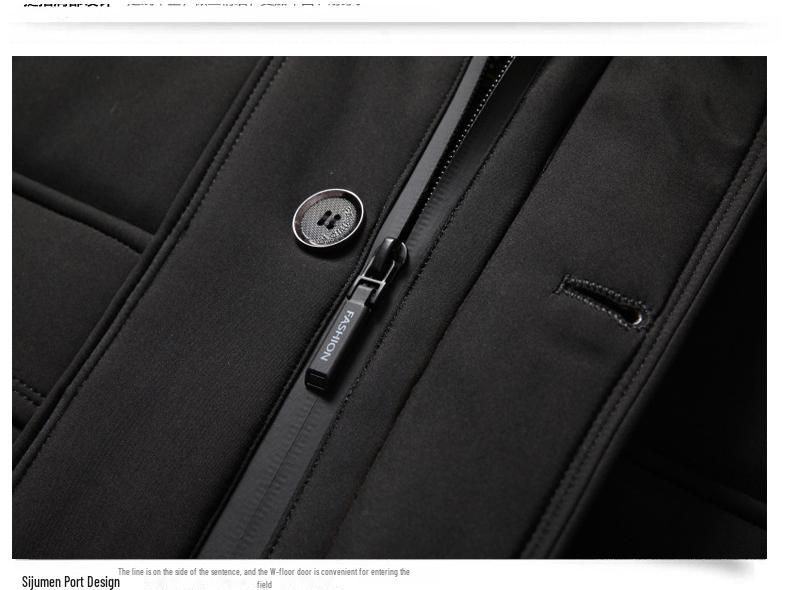 Lambskin Cotton-Padded Jacket for Middle-Aged Men and Seniors