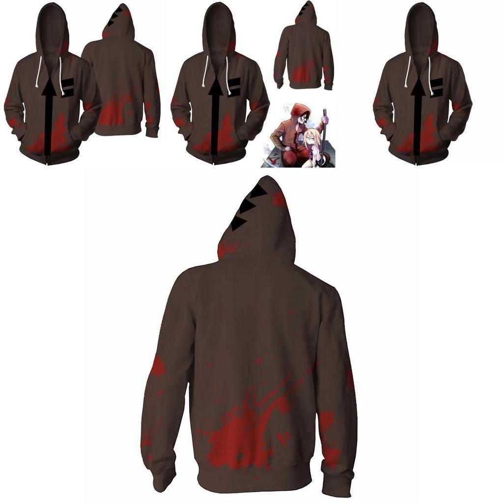 Moletom com Capuz Estiloso de Anime Angels Of Death Isaac Foster Zack Casaco Suéter Fantasia Cosplay Para Conforto e Calor Máximos