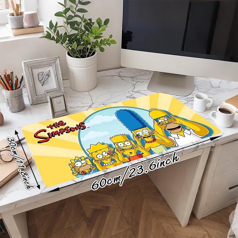 1Pc Simpsons Family Adventure Gaming Mouse Pad Keyboard Desk Mat Non-slip Rubber Lock Edge Waterproof Computer Mousepad for Office Home Decor Y1592