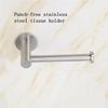 EW Household Stainless Steel Tissue Holder Silver Nail-Free Roll Paper Holder Creative Toilet Paper Holder Punch-Free Toilet Pap