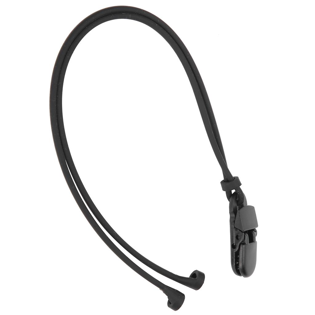Silikon Anti-Verlust Lanyard Hörgerätehalter Riemen Schutzseil für ältere Menschen(Schwarz )