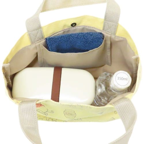 Marimo Craft Winnie the Pooh Denguri-Pooh Series Mini Tote Bag, Yellow, W30 X H20 X D12cm, MCPH-209