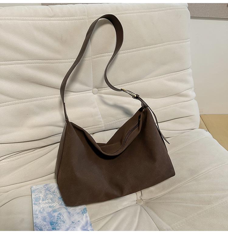 

2025 Fall/Winter Retro Suede Myllard Versatile Shoulder Bag кофейный