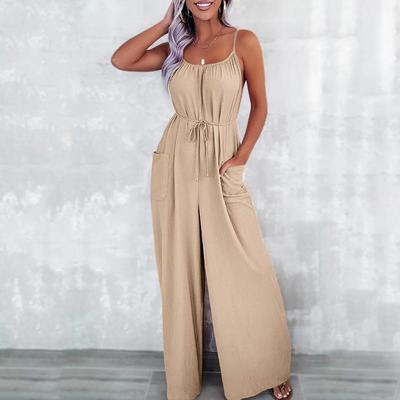 Moda Katı Kolsuz Seksi Tulumlar Kadınlar Yüksek Bel Zarif Bodysuit Kadın Playsuits Rahat Dantel-up Slim Fit Backless Tulum 24035