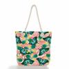 Multifunctional Flowers and butterflies Printed Thick Rope Shoulder Beach Bag Casual large capacity handbag 7615 KTB
