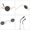 Small Round Glasses for Women Men Ultra Mini Metal Frame Anti-Reflective Hip Hop Punk Sun Glasses Men's Glasses Fashion Sunglass