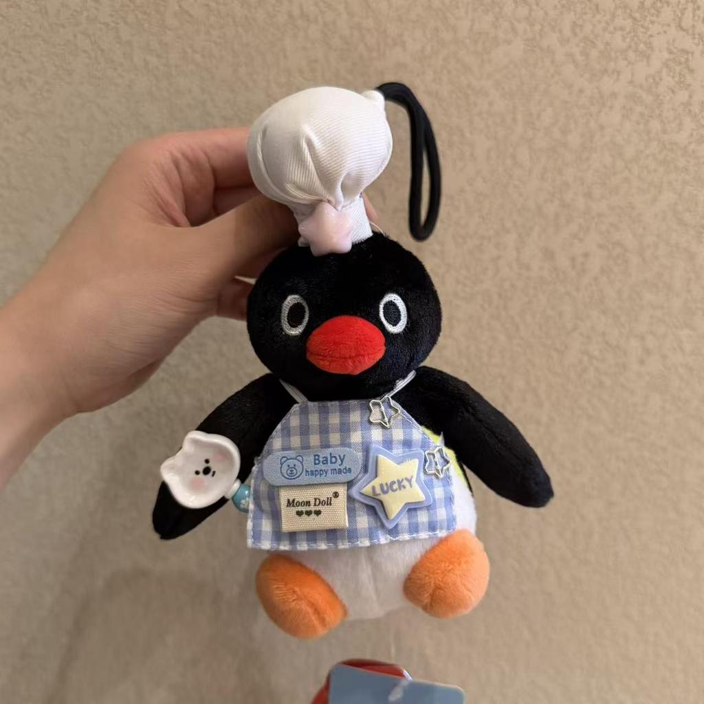 Genuine Penguin Family Bag Charm - Autumn/Winter Series Plush Toy Keychain