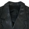 Made In Japan Sheepskin Double Button Leather Jacket Men XL Black Oversized(USED)