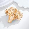Enamel Floral Brooch Featuring Pearls Embellishments and Crystals Detail for Weddings Celebration