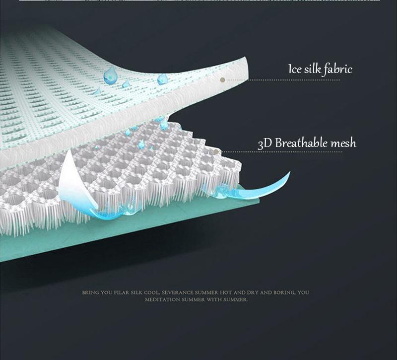 Sommer Cool Bettrock Eismatte Dreiteiliges Set Home Bettwäsche Faltbare Klimaanlage Weiche Matte Maschinenwaschbare Matte Queen Size