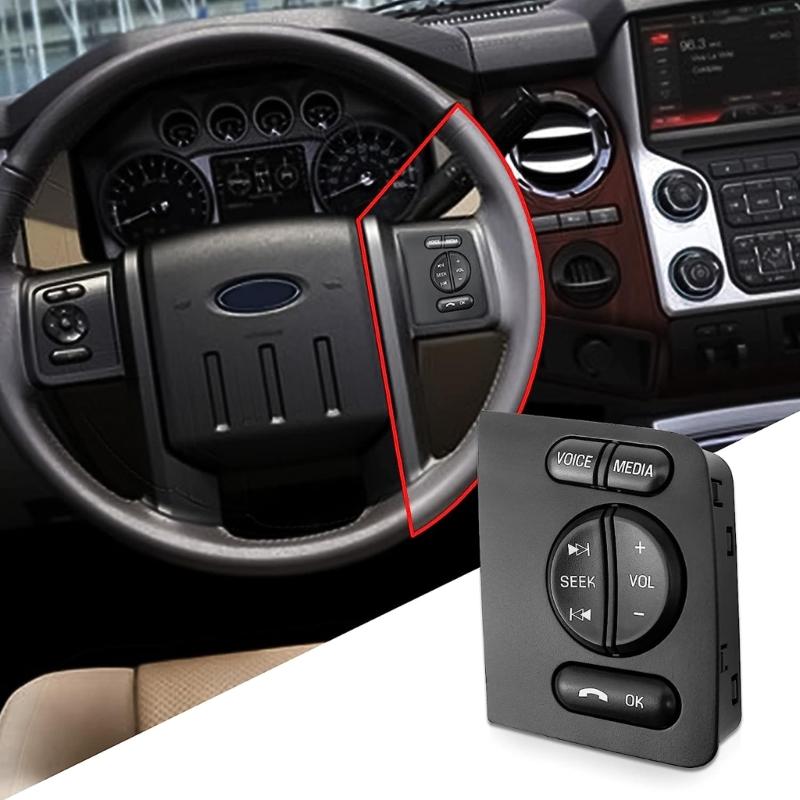 Multifunction Steering Wheel Control Switches Button For 0 F-350 F-450 F-550 Replaces OEM BC3Z9C88CA