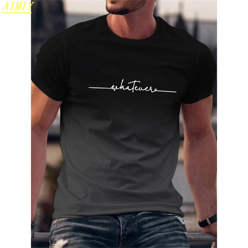 Maglietta da uomo con stampa a righe 3D, estiva, alla moda, stile hip hop, stile streetwear, casual, con scollo a V, oversize.