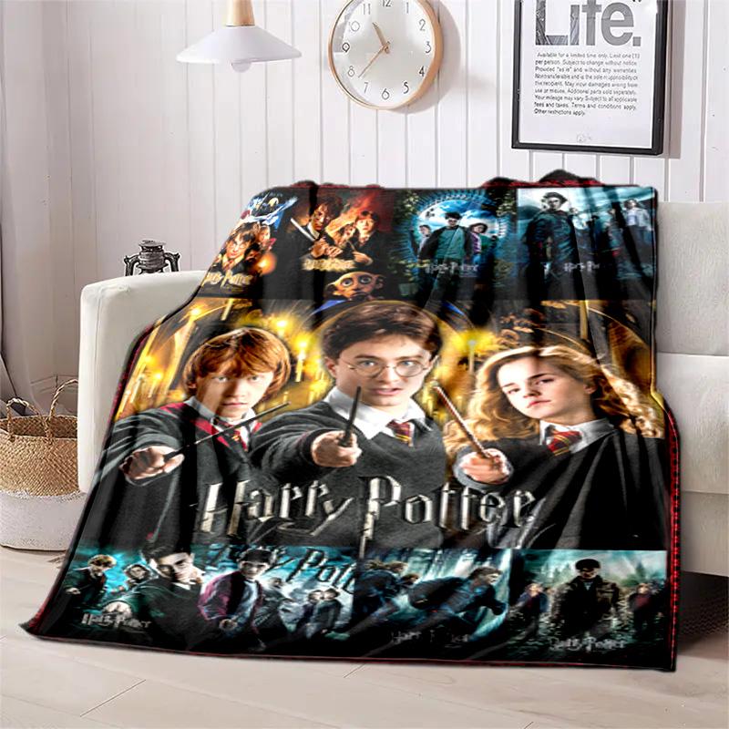 1PC science fiction themed Harry Potter printed blanket, all season lightweight home office outdoor nap multifunctional blanket