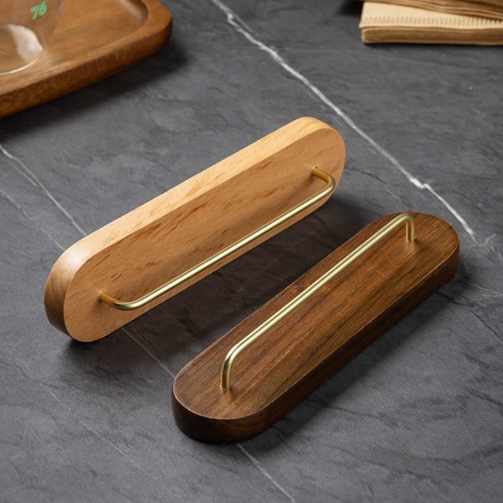 Wall-mounted Coffee Filter Holder Wooden Table Napkin Holder Coffee Filter Rack  Home Barista