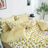 Four-piece Bedding Washed Cotton Single Double Student Three-piece Bed Linen Quilt Cover Pillowcase