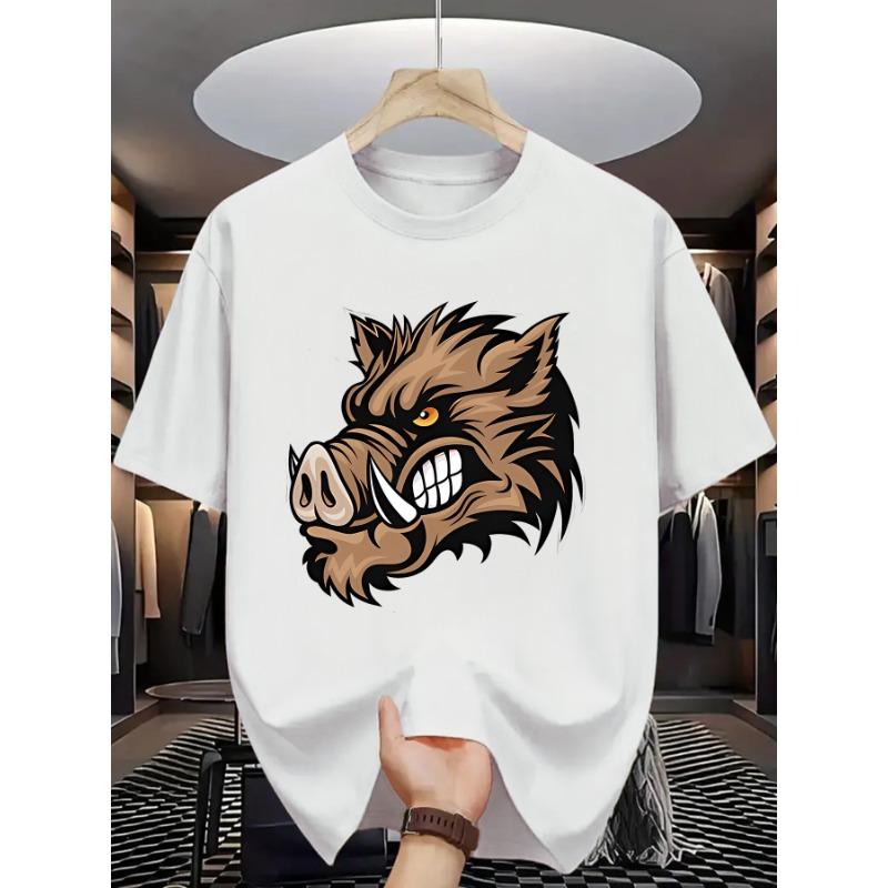 European Size Summer Men'S Fashion Pattern Short-Sleeved T-Shirt Letter Pattern Printing
