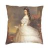 Husa de pernă Împărăteasa Elisabeta a Austriei Sofă Living Franz Xaver Winterhalter Pătrată Husă de pernă decorativă 40x40cm