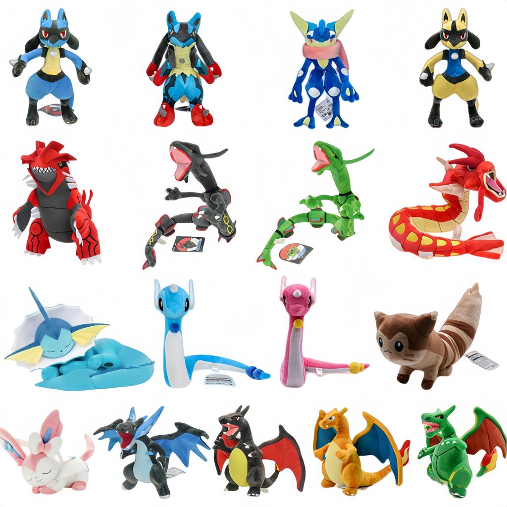 70 Styles Sleeping Vaporeon Plush Toys Kawaii Charizard Lucario Dragonair Rayquaza Gyarados Sylveon Greninja Dolls Gift
