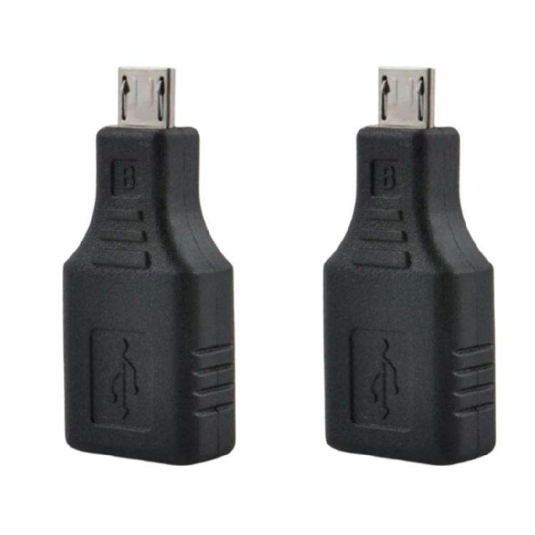 

2pcs USB 2.0 MicroUSB Male to Type A Female OTG Converters for Thumb Drive Convinent to Use Transfer Data or Download 1