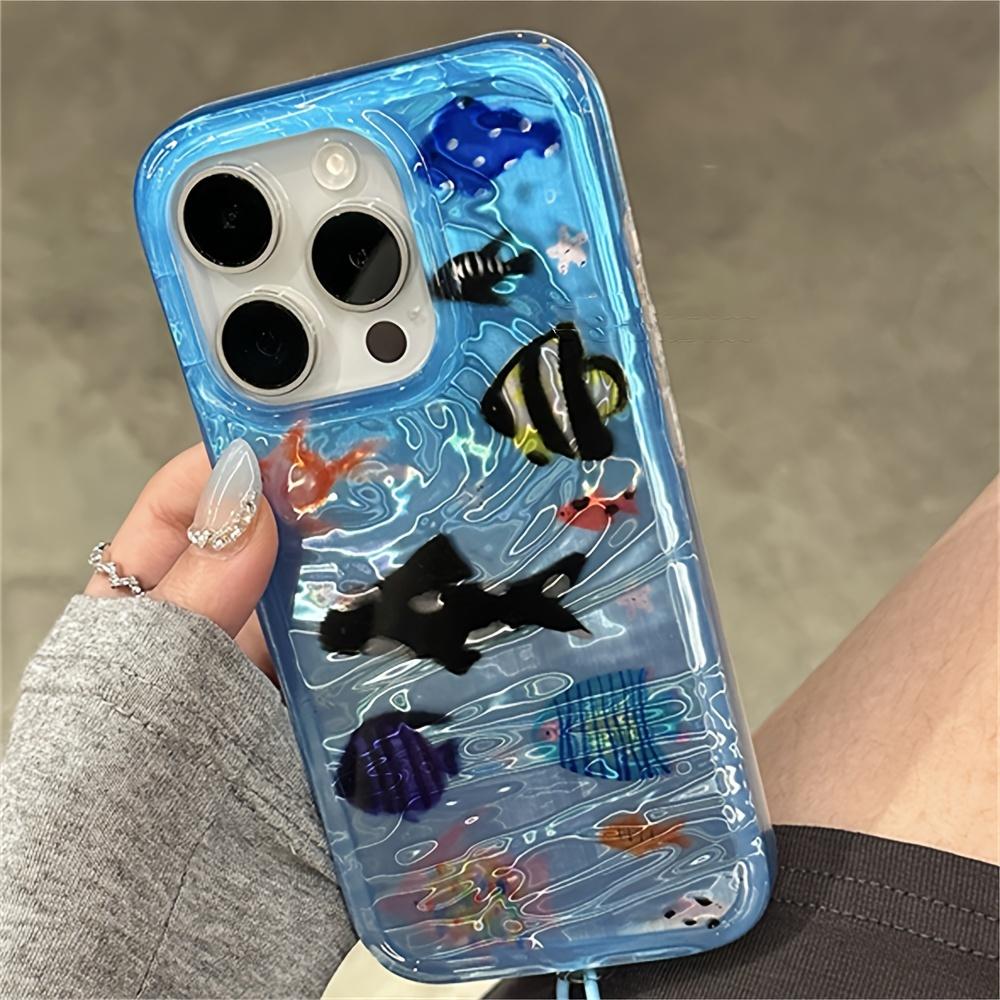 HOT Fish's Roaming Paradise Phone Case for Samsung Galaxy S26 S25 S24 S23 S22 S21 FE Ultra Plus 4G 5G Feather Texture Back Cover