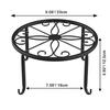 Lewondr Flower Stand, Iron Planter Rack with Cat Legs, for Houseplants, Gardening, and Plant Pots, 100lb Weight Capacity, Rattan Style, Suitable for I