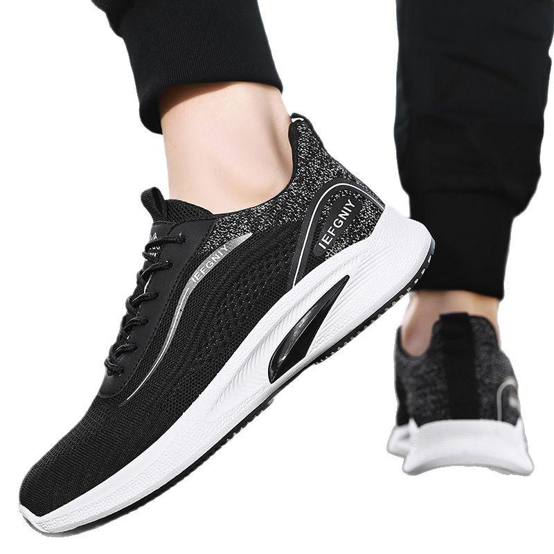 Men's 2025 Flyknit Mesh Breathable Odorous Casual Sports Shoes Men Lightweight Soft Soled Running