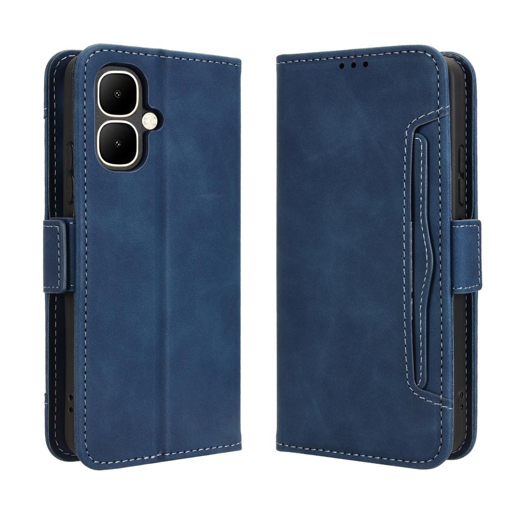 For TECNO Pop 10/Infinix Smart 10 Leather Case Phone Wallet Cover with Multiple Card Slots