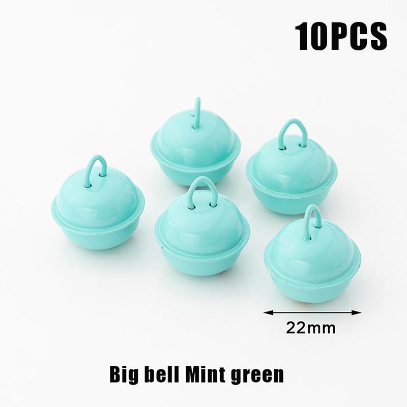10 szt. 22 mm Kolorowe Malowane Dzwonki Jingle Metalowe Okrągłe Mini Dzwoneczki Ozdoby Dekoracje Wisiorki na Boże Narodzenie Rękodzieło DIY