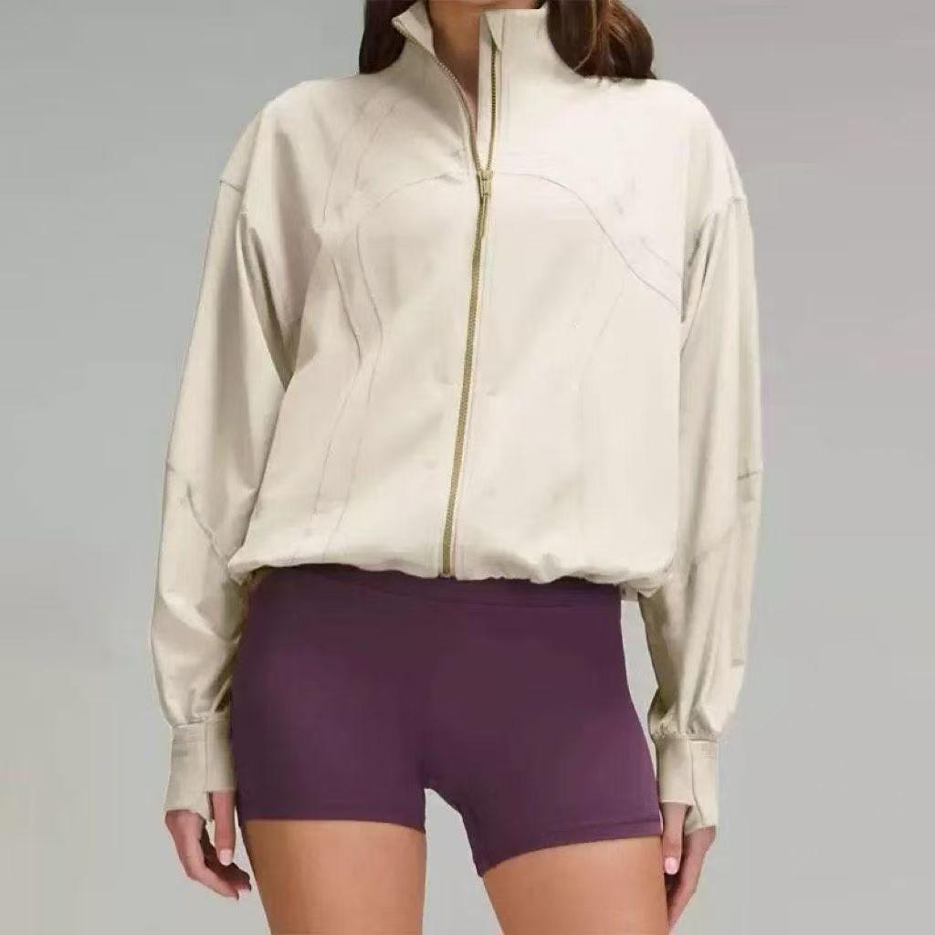 Define Women s Loose Fit Sports Jacket - Bare Feel Brushed Stand-up Collar, LULU Style 6 (120-130 lbs)