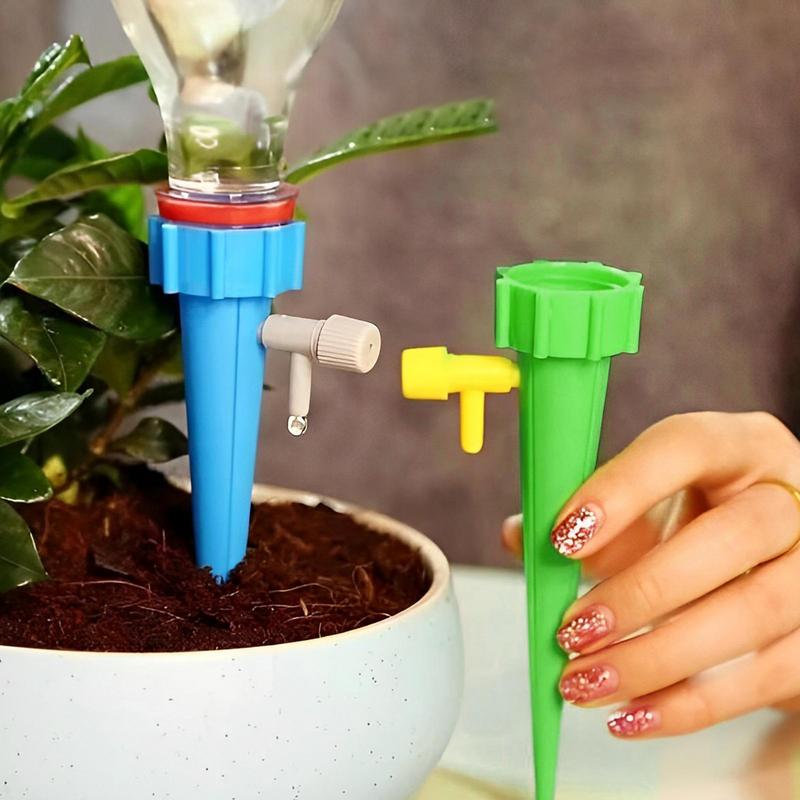 10pcs/set Plant Watering Stakes Vacation Automatic Plants Water System Self Watering Insert Spikes Device with Water Volume Drip