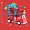 Elektrická požární kolejnice Osvětlení auta Hudba káčátko Posuvné otočné ruské kolo Univerzální hračka do auta model dítě