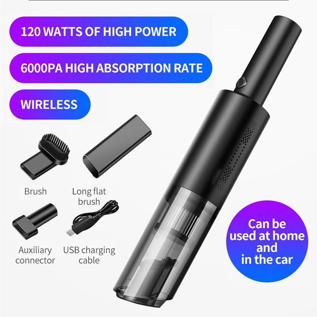Handheld Corded Car Vacuum Cleaner Portable Automotive Dust Collector with Strong Suction Power and Multiple Attachments for Interior Cleaning