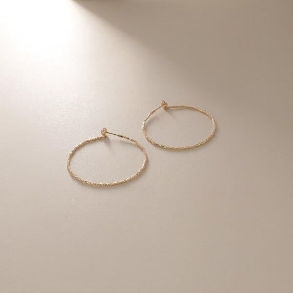 K18 Mirror Cut Bead Hoop Earrings Yellow Gold 00 [Kokoshnick] (small) (100)