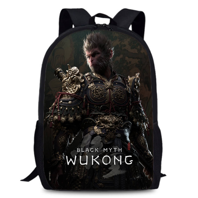Black Myth Wukong Rucksack Black Myth Wu Kong 15 Zoll Studenten-Computerrucksack