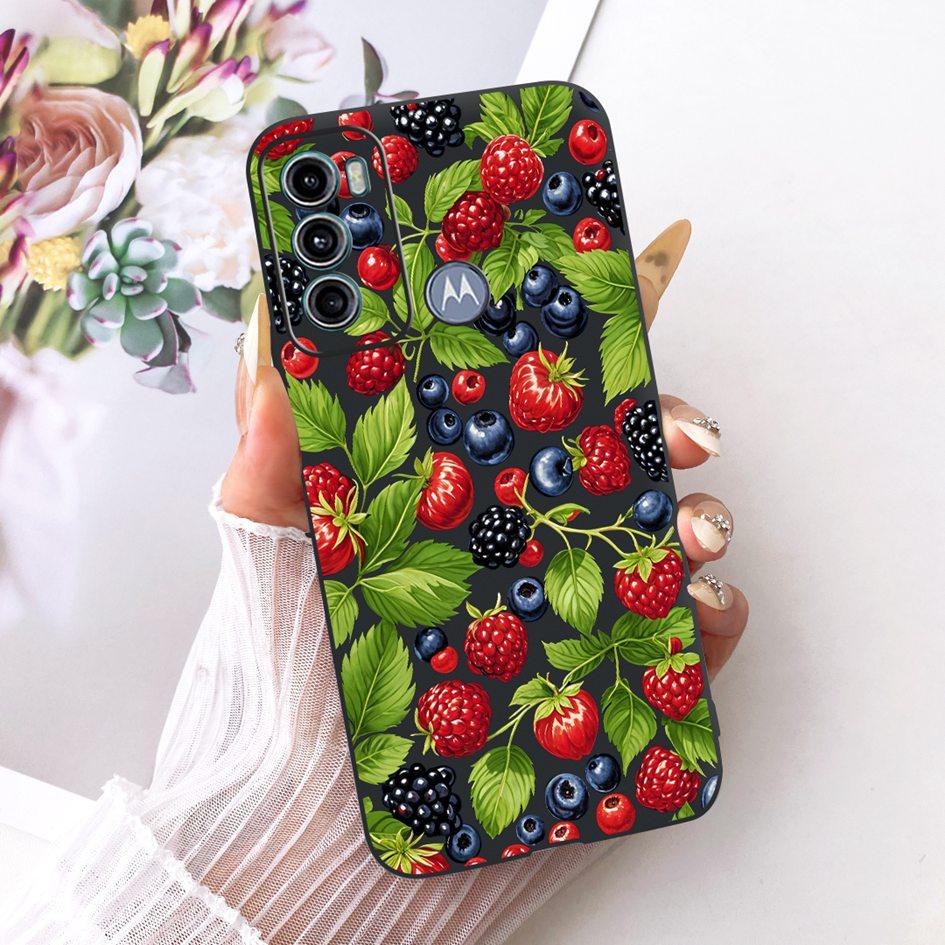 Case For Motorola Moto G60 Cover 6.8" Popular Butterfly Flower Soft Black Silicone Phone Case For Motorola Moto G40 Fusion Shell