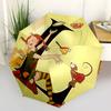 Pippi Longstocking Themed Travel Umbrella-8 Ribs Automatic Opening and Closing, Portable Folding Design, Compact and Stylish Umbrella Suitab