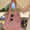 Bags Niche Versatile Knitted Bags Simple Woven Bags Mesh Hollow Women'S Shoulder Bags Tote Handbags