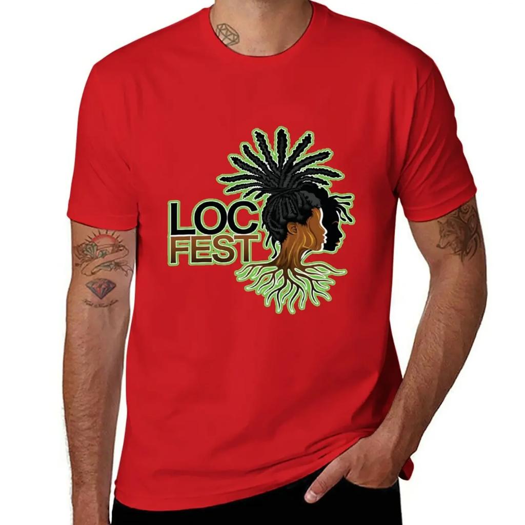 Roots Loc Fest Portrait T-Shirt blanks summer clothes t shirts for men pack