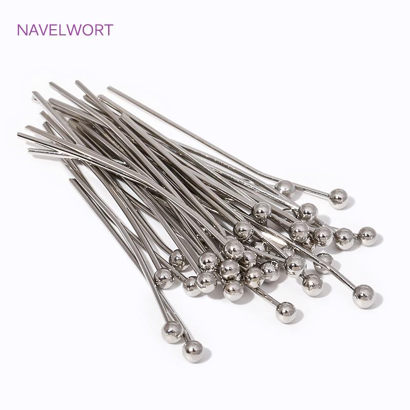 Wholesale 18-35mm 14K Gold Plated Brass Metal Ball Head Pins,Pins For Jewelry Making,For DIY Beading Accessories Findings