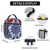 Oriental Tile Floral Pattern Insulated Lunch Bag for Women Kids Portable Food Boxes Thermal Lunch Box Tote