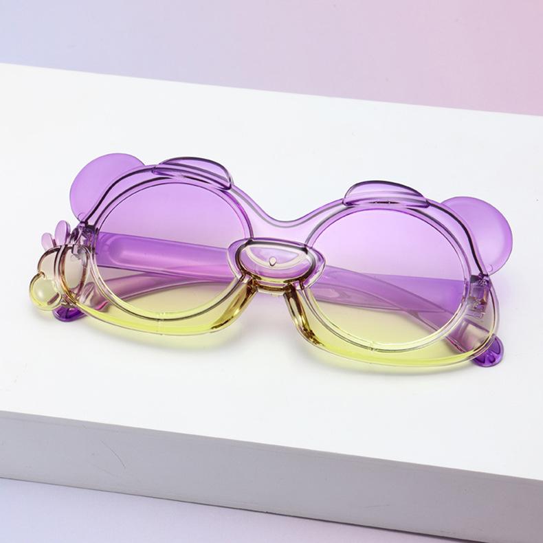 Children'S Bear Sunglasses Integrated Children'S Sunshade Glasses Cute Bow Baby Sunglasses