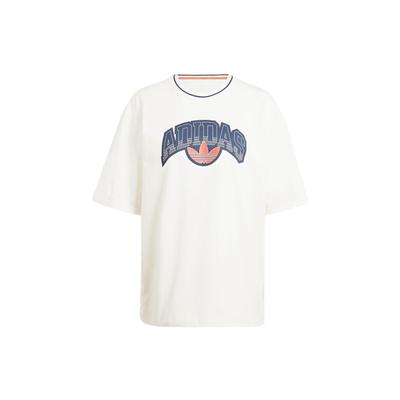 Big Logo Retro Cotton Color Block Sports T-Shirt Men Tops White IU2491
