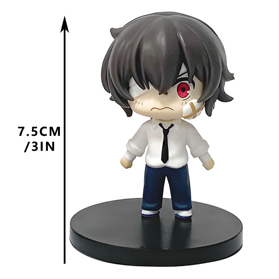 7.5cm New Bungo Stray Dogs Dazai Osamu Figure Japanese Cartoon Figurines Collection Cute Toys Entertaining Play Safe Fun Kid Friendly