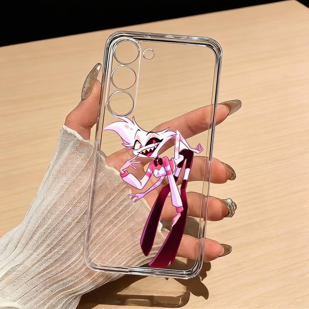 Angel Dust H-Hazbin H-Hotel Phone Case For Samsung S25,S24,S21,S22,S23,S30,Ultra,S20,Plus,Fe,Lite Transparent Cover