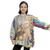 2025 Korean Style Oversized Bear Sweater: Cute, Slimming, and Belly-Covering for Women