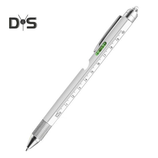 Mehrzweck-Werkzeugstift für Männer, LED-Licht, Schraubendreher, Lineal, Eingabestift, Wasserwaage, Flaschenöffner, Gadgets, 9-in-1-Multitool-Stift